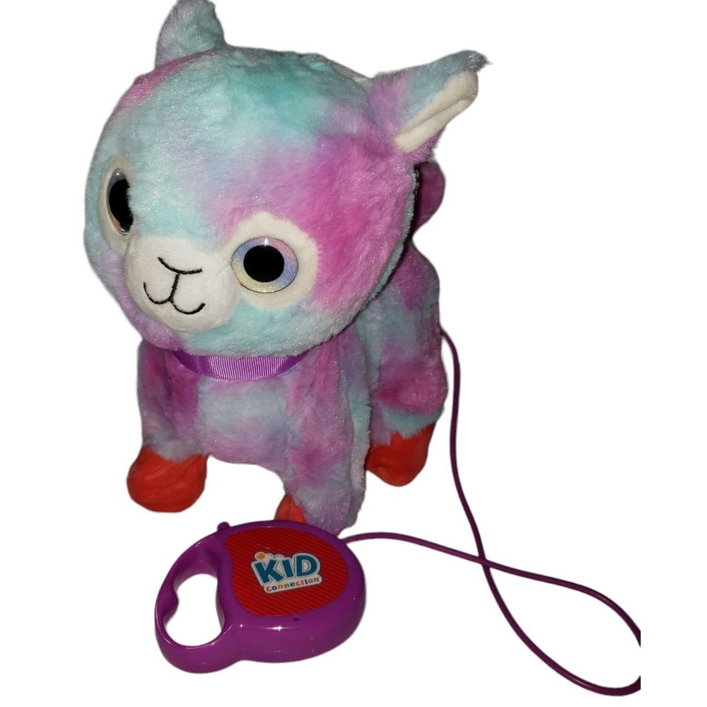 Kid Connection Walking Llama Tye Dye Kids Toy Toddler Sound 9" Pet with Sound